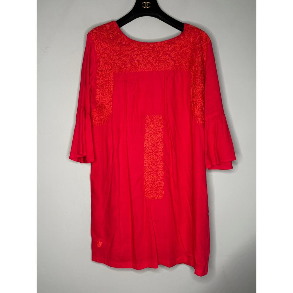 J.Marie Mexican Oaxacan Style Red Mini Dress Embroidered Women's S NWT - Picture 7 of 7